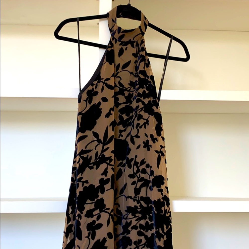 Flynn Skye Burned out Velvet Halter dress